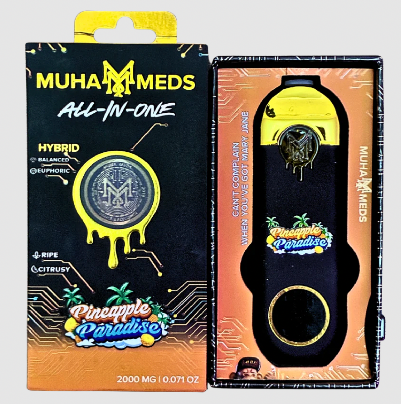 Muhameds AIO Premium Disposable 2G - Pineapple Paradise - HITC-M-DISP-2G-AP-PINEAPPLE-PARADISE