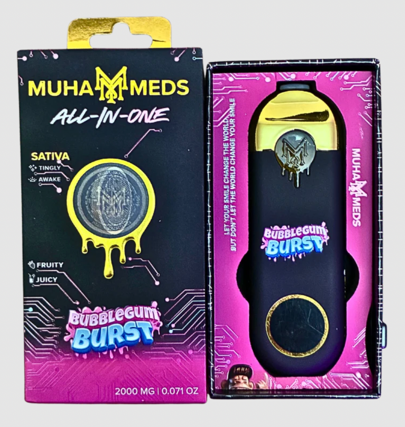 Muhameds AIO Premium Disposable 2G - Bubblegum Burst - HITC-M-DISP-2G-AP-BUBBLEGUM-BURST
