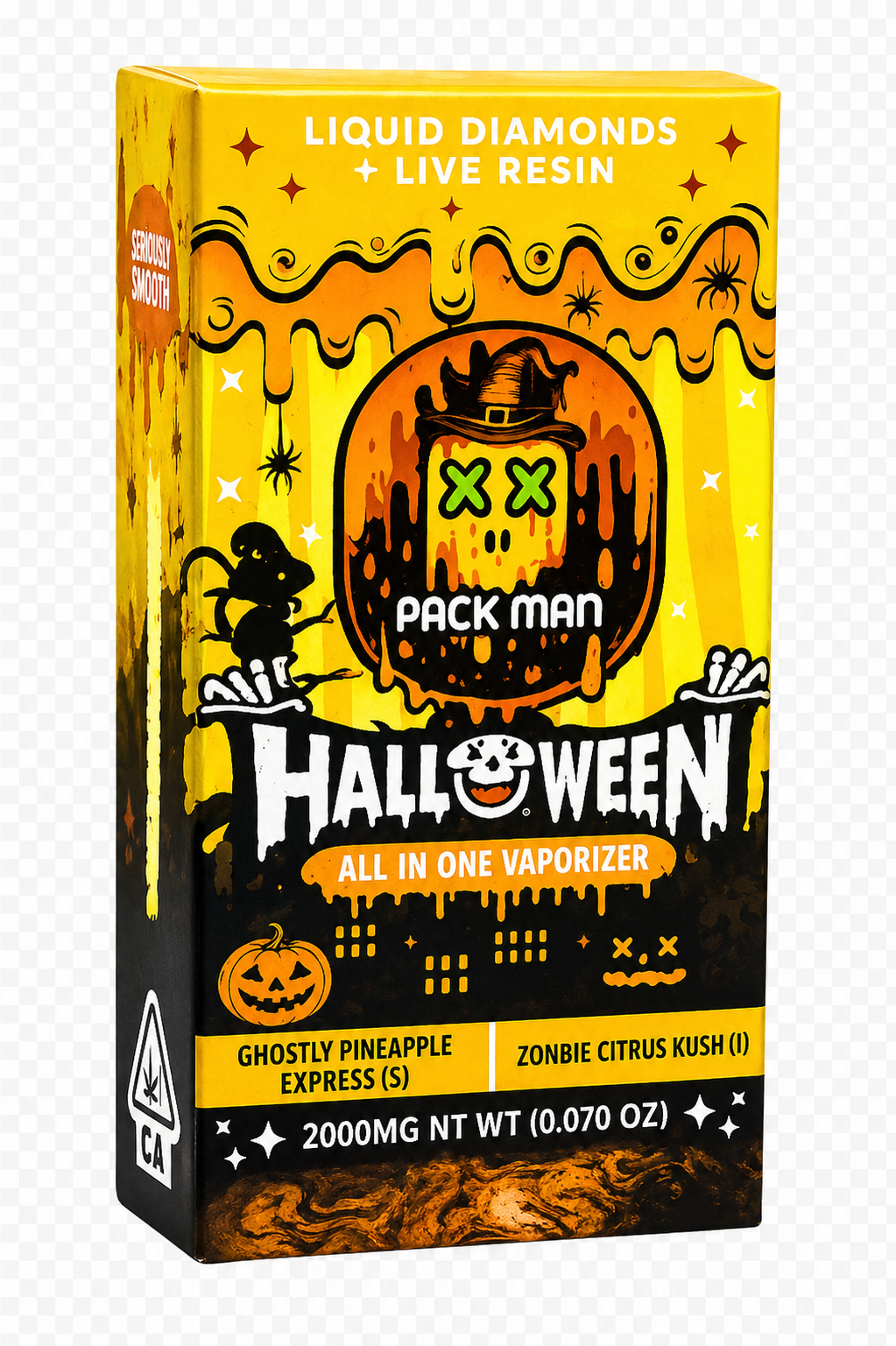 Packman Halloween Premium Disposable 2G - Ghostly Pineapple Express - HITC-P-DISP-2G-HP-GHOSTLY-PINEAPPLE-EXPRES
