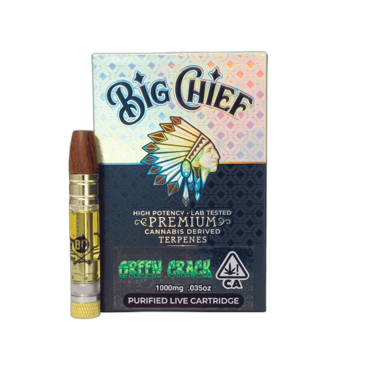 Big Chief Premium Cartridge 1G - Green Crack - HITC-BC-CART-1G-P-GREEN-CRACK
