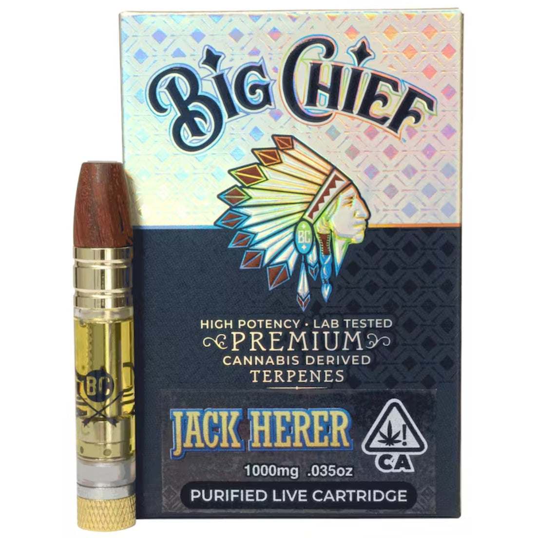 Big Chief Premium Cartridge 1G - Jack Herer - HITC-BC-CART-1G-P-JACK-HERER