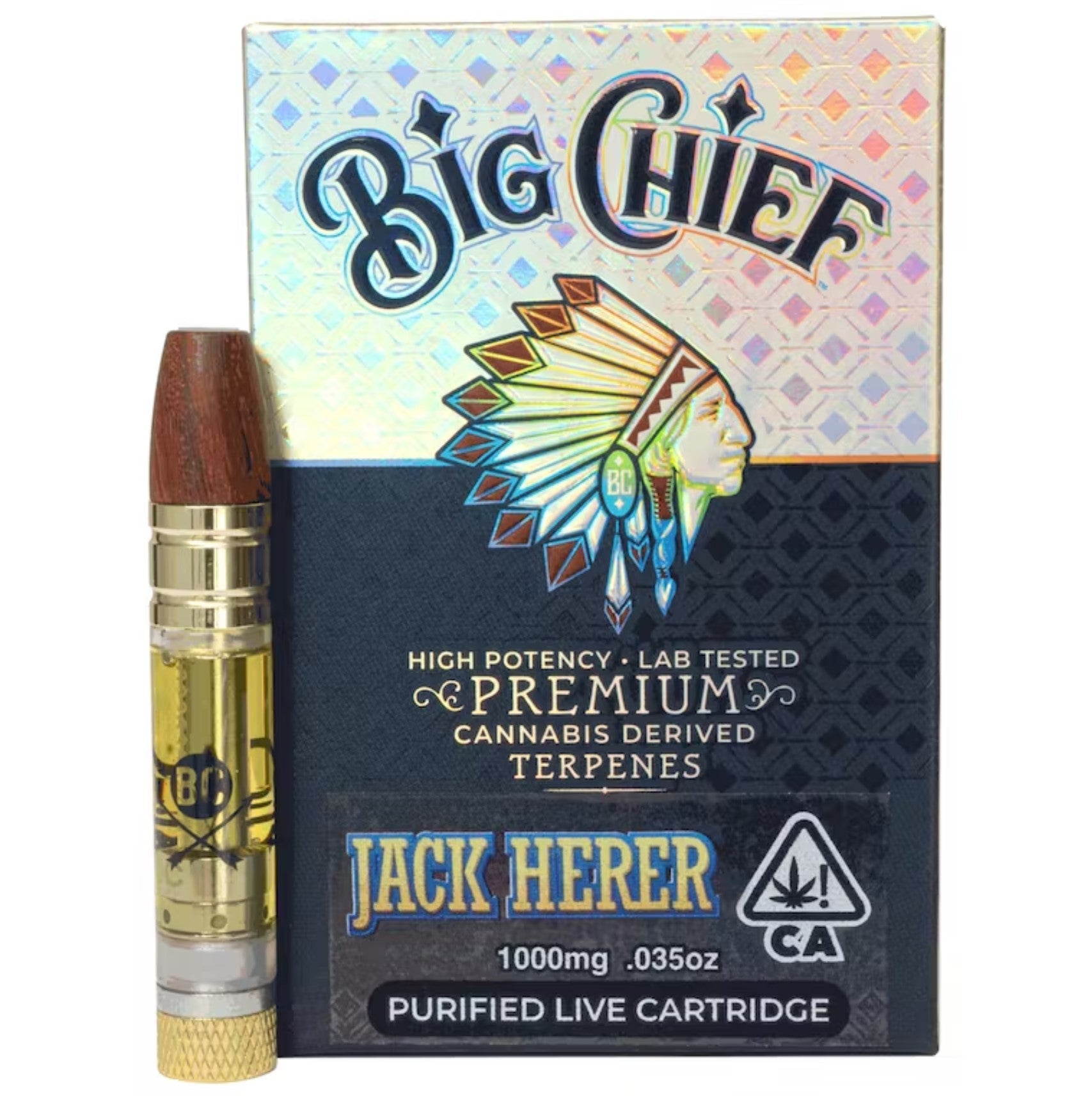 Big Chief Premium Cartridge 1G - Jack Herer - HITC-BC-CART-1G-P-JACK-HERER