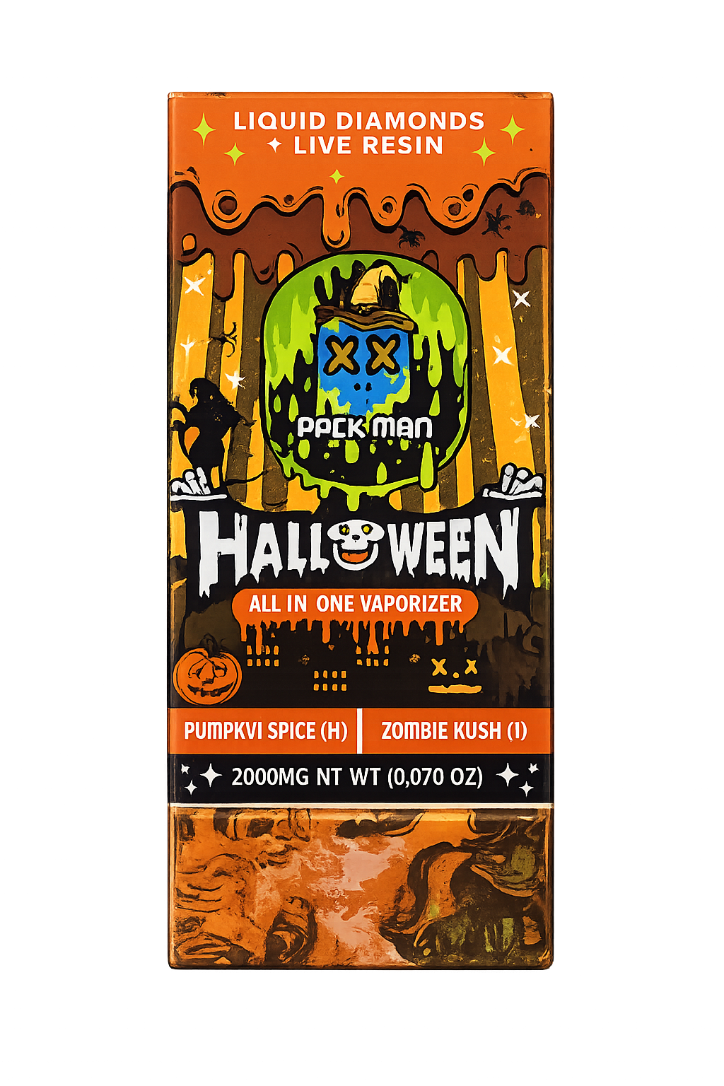 Packman Halloween Premium Disposable 2G - Pumpkin Spice - HITC-P-DISP-2G-HP-PUMPKIN-SPICE